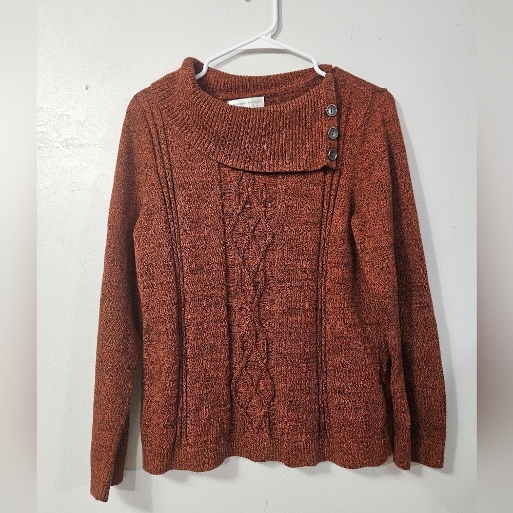 Christopher and banks rust colored sweater!